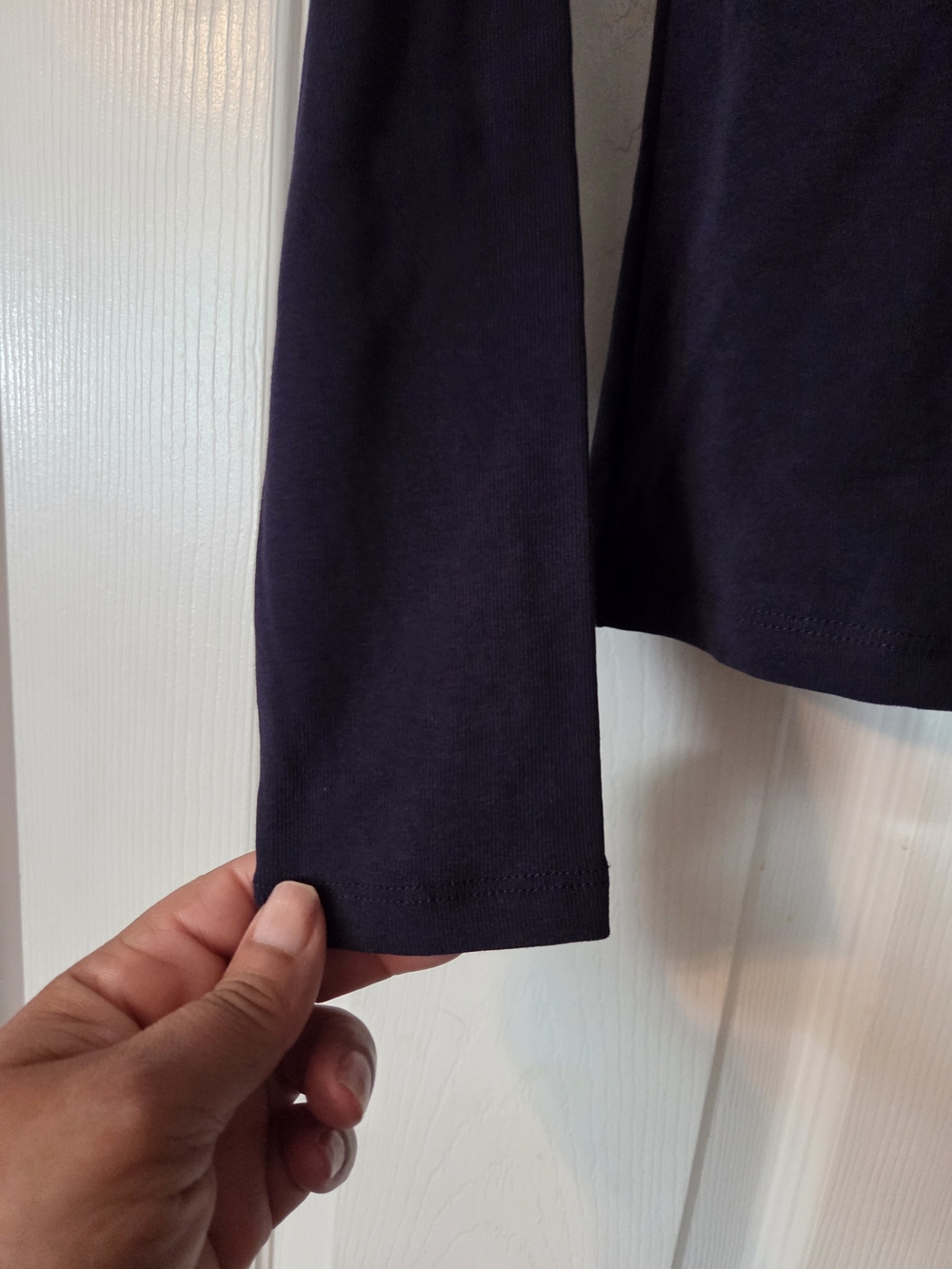 Free Assembly Long-Sleeve Henley Top - Navy - Picture 6 of 9